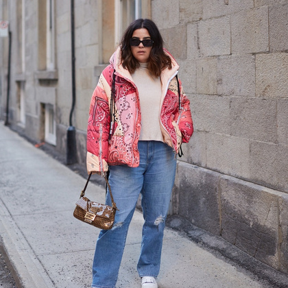 Make a statement with your lightweight puffer