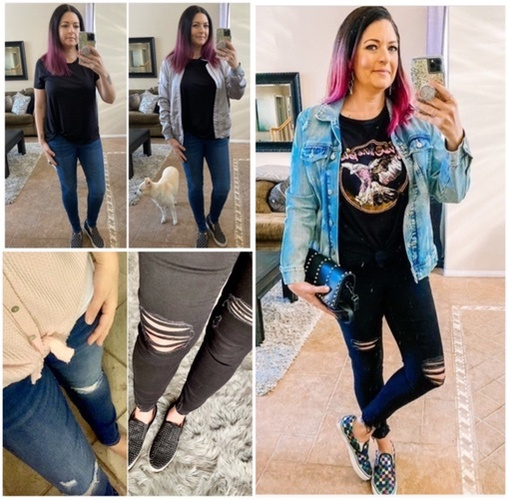 distressed rockstar jeggings