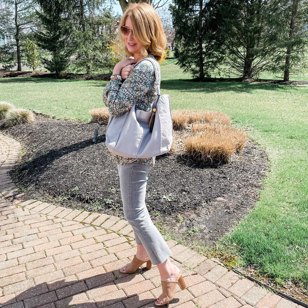 Fashion Look Featuring LOFT Cropped Jeans and Croft & Barrow Sandals by