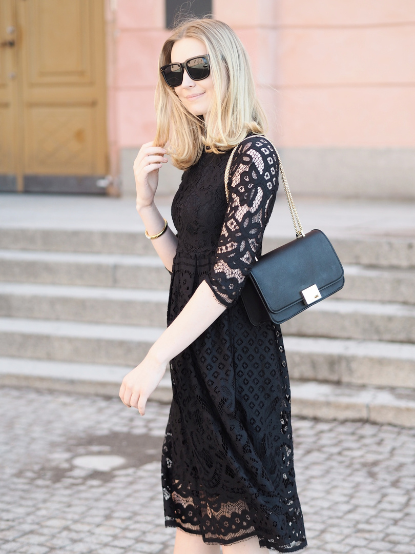 Black Lace Midi Dress - My LBD #solovelybysophie #blackdress #lbd #mididress #lacedress #ShopStyle #shopthelook #SpringStyle #MyShopStyle #SummerStyle #OOTD
