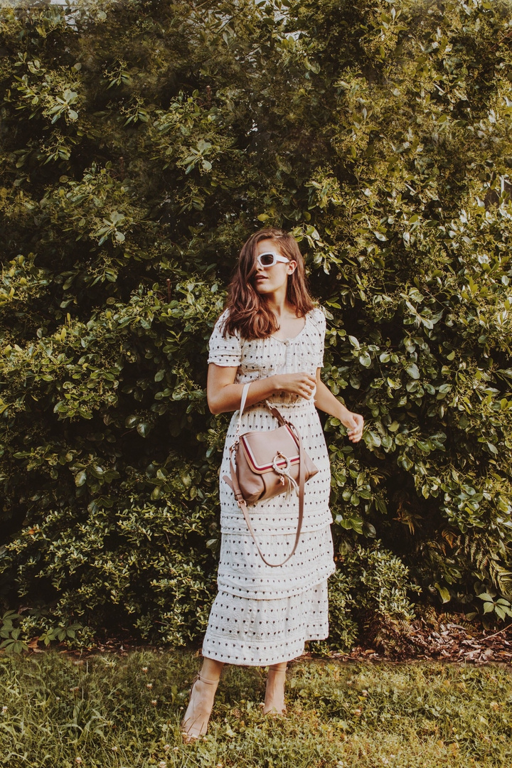 This dress is perfect for those humid summer afternoons. My hair? Not so much. #WeddingGuestLooks #ShopStyle #SummerStyle #MyShopStyle #WeekendLook #VacationStyle #Prints #OOTD #shopthelook