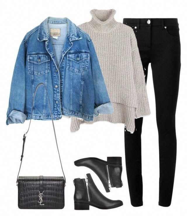 Fashion Look Featuring Forever 21 Plus Size Denim and Ardene Turtleneck ...