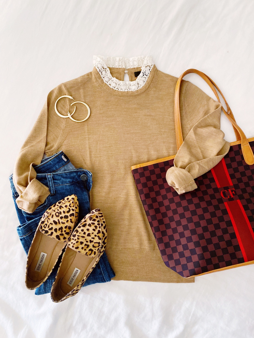 j crew tippi sweater with collar