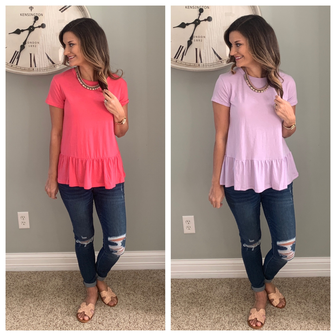 caslon peplum tee