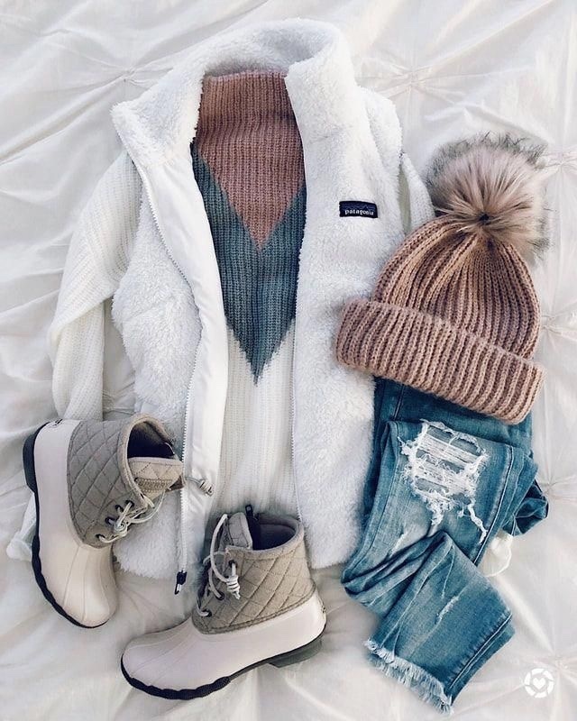 Fashion Look Featuring Sperry Boots and New York & Co. Relaxed Jeans by ...