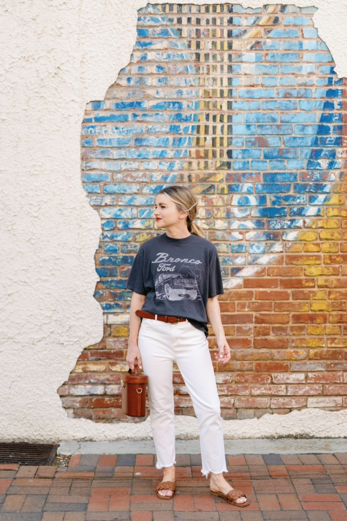 Fashion Look Featuring Abercrombie & Fitch Tshirts and Madewell Belts