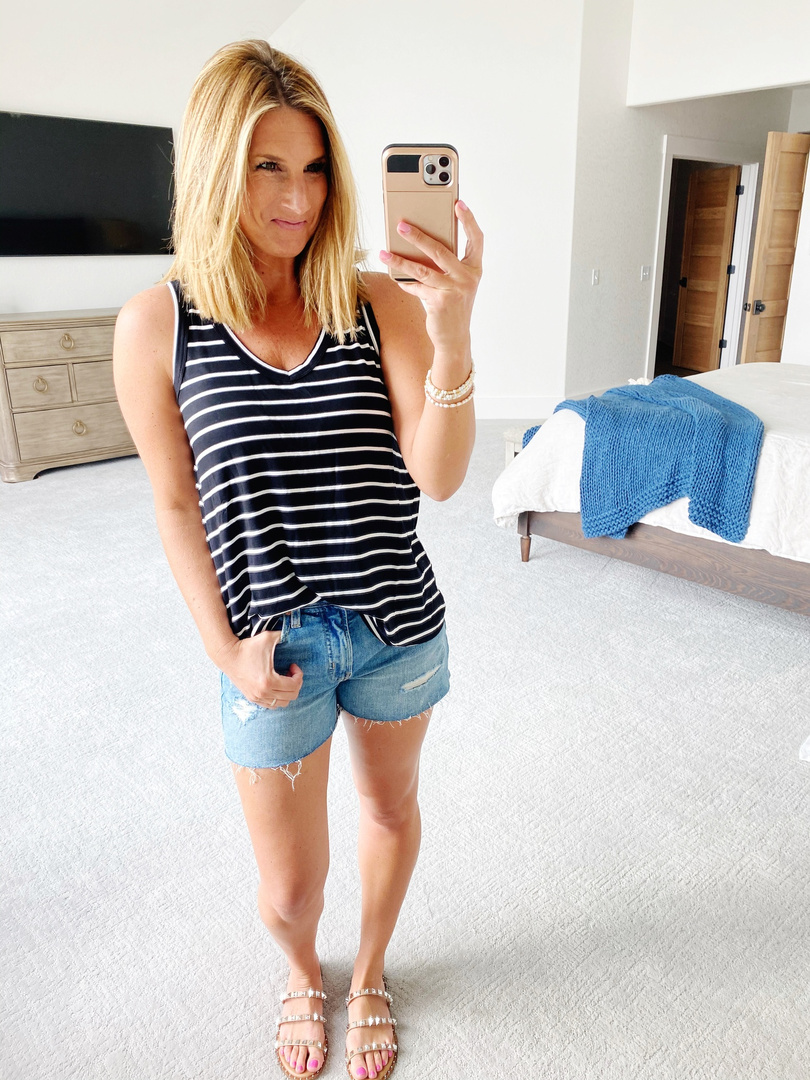 Fashion Look Featuring Old Navy Tops and Old Navy Denim Shorts by ...