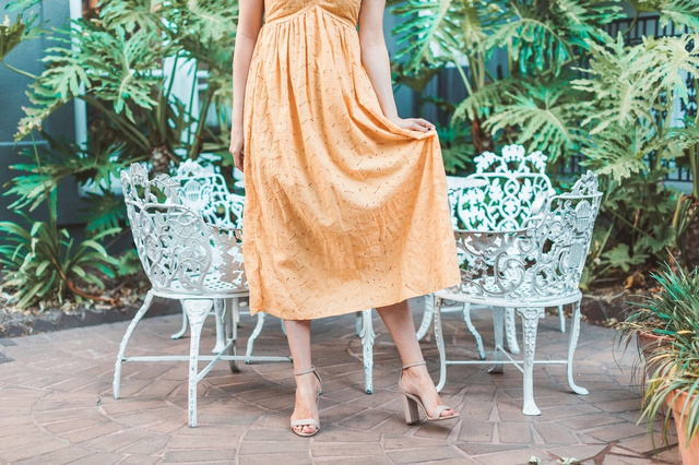 vince camuto sleeveless eyelet sundress