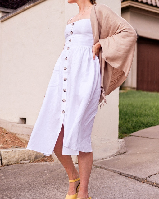 reformation tori linen sundress