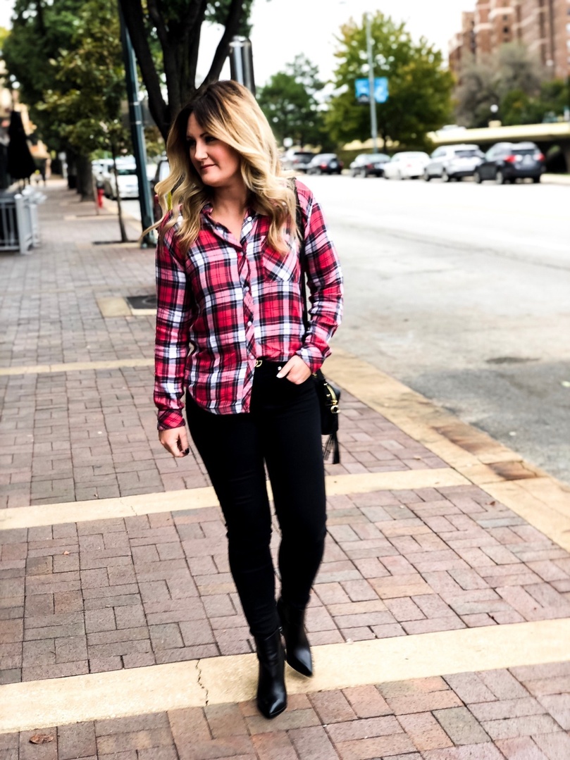 Fashion Look Featuring Rails Button Down Shirts and Madewell Skinny ...