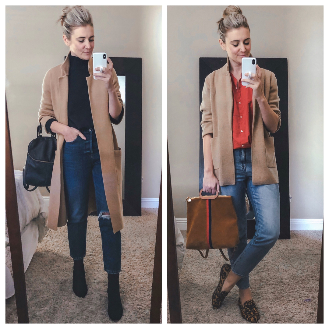 Fashion Look Featuring Clare Vivier Backpacks and Old Navy Tops by