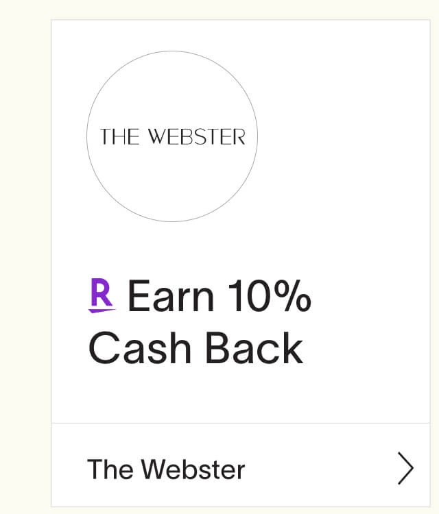 The Webster 10% CashBack