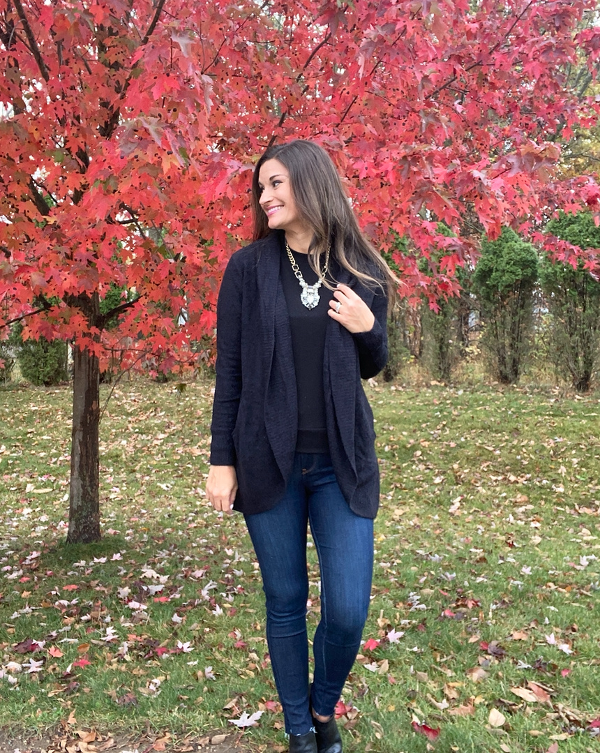 max and mia travel cardigan