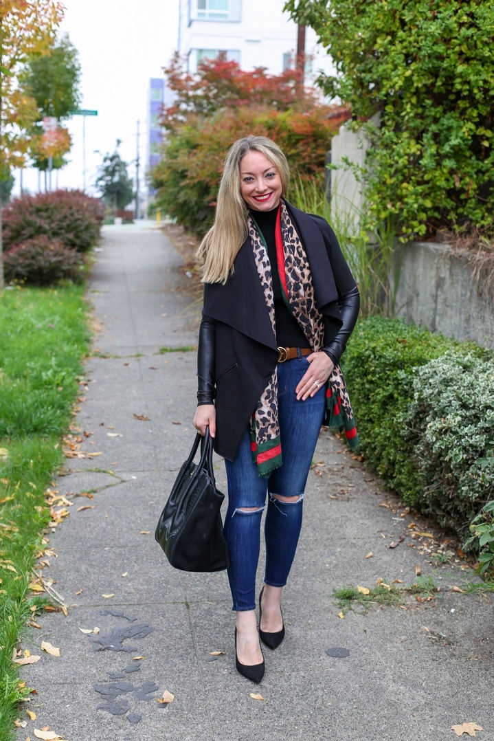 Fashion Look Featuring Spanx Leather & Faux Leather Jackets and Vince  Camuto Scarves & Wraps by Arathvon - ShopStyle