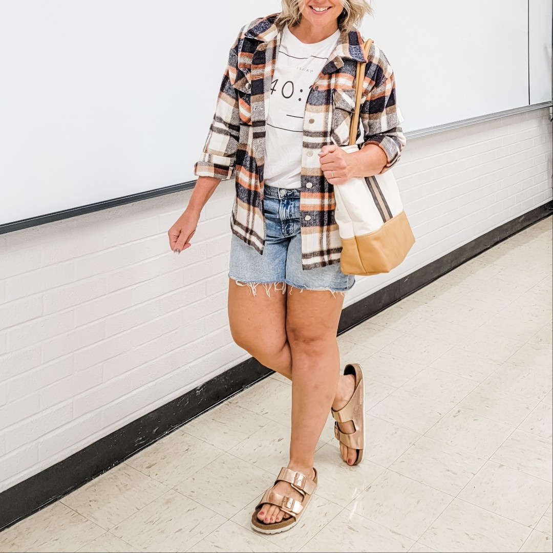 Fashion Look Featuring Gap Denim Shorts by everydayteacherstyle