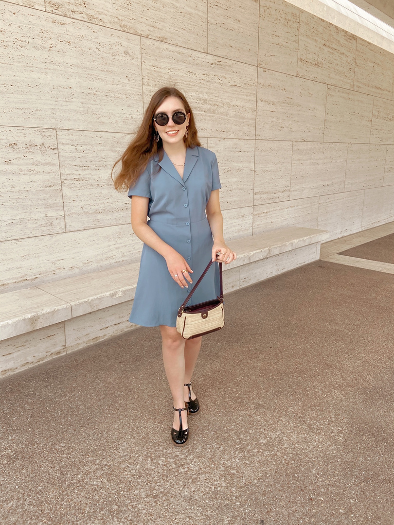 the japanese goweave notch shirtdress