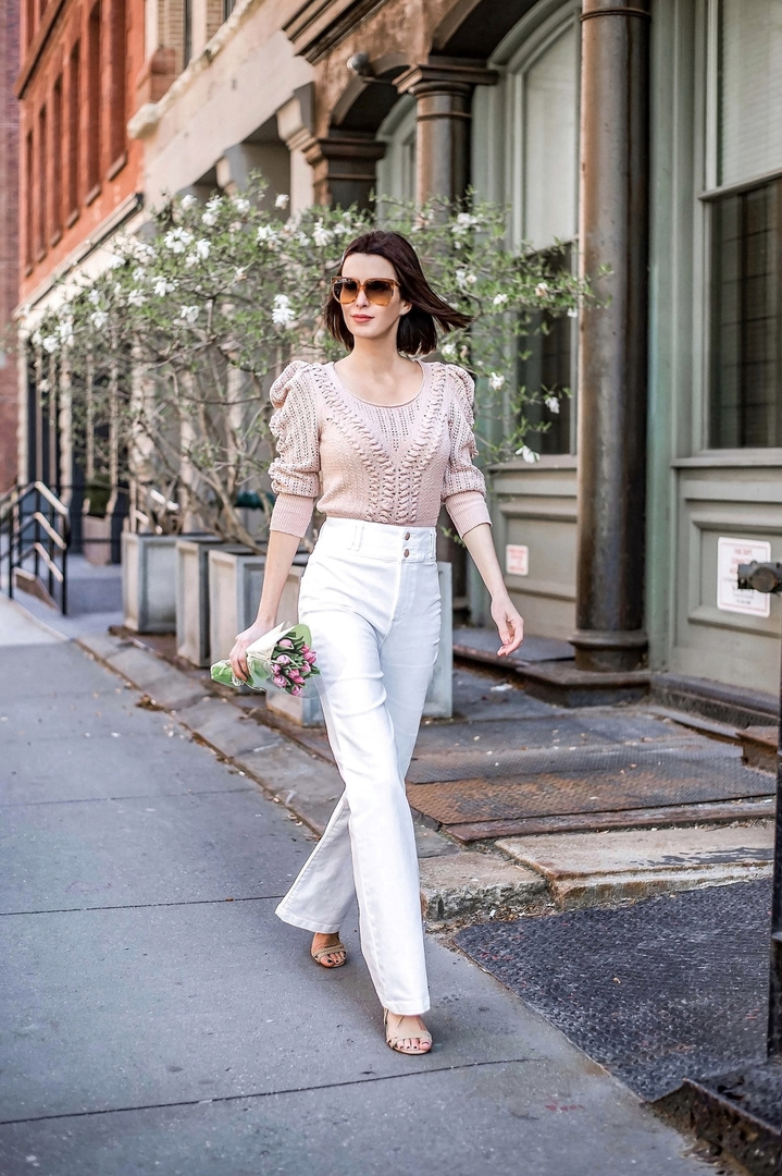 bcbg pintuck flared jeans