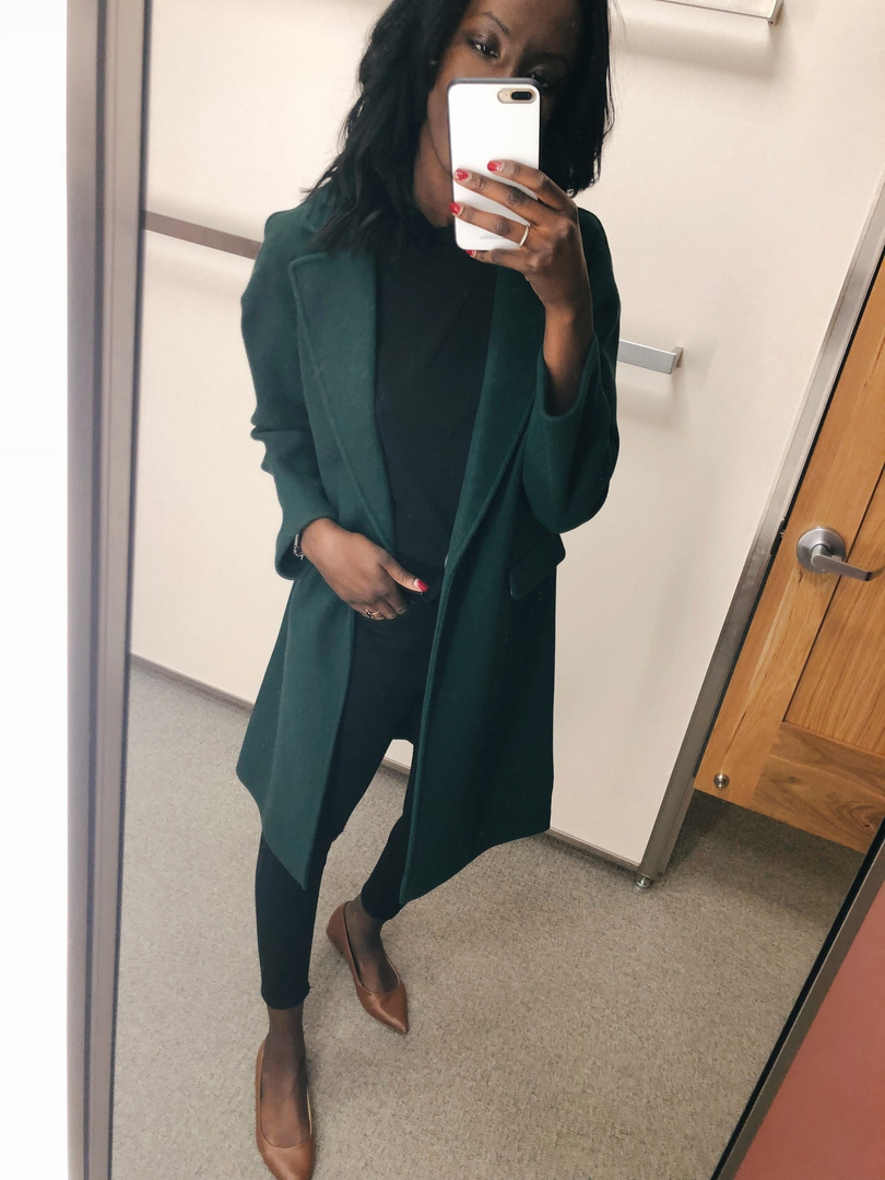 topshop boucle button front coat