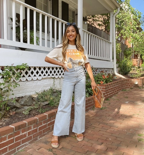 Fashion Look Featuring aerie Teen Girls' Tops and Old Navy Jeans