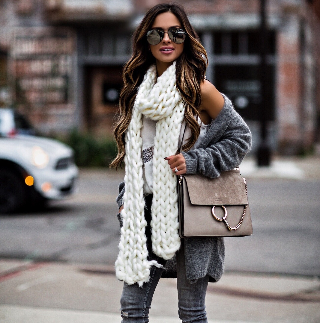 Fashion Look Featuring H&M Cardigans and Blank NYC Distressed Jeans by ...