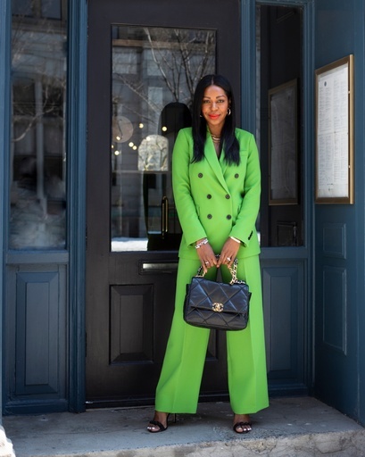 Go bold in a colorful pantsuit