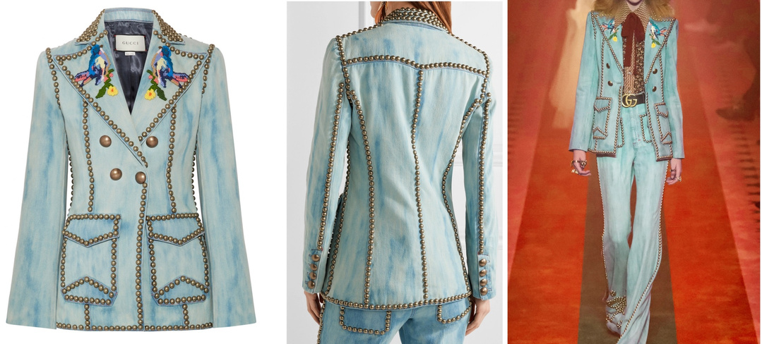 gucci studded denim jacket
