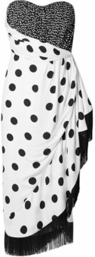 coast black and white polka dot dress
