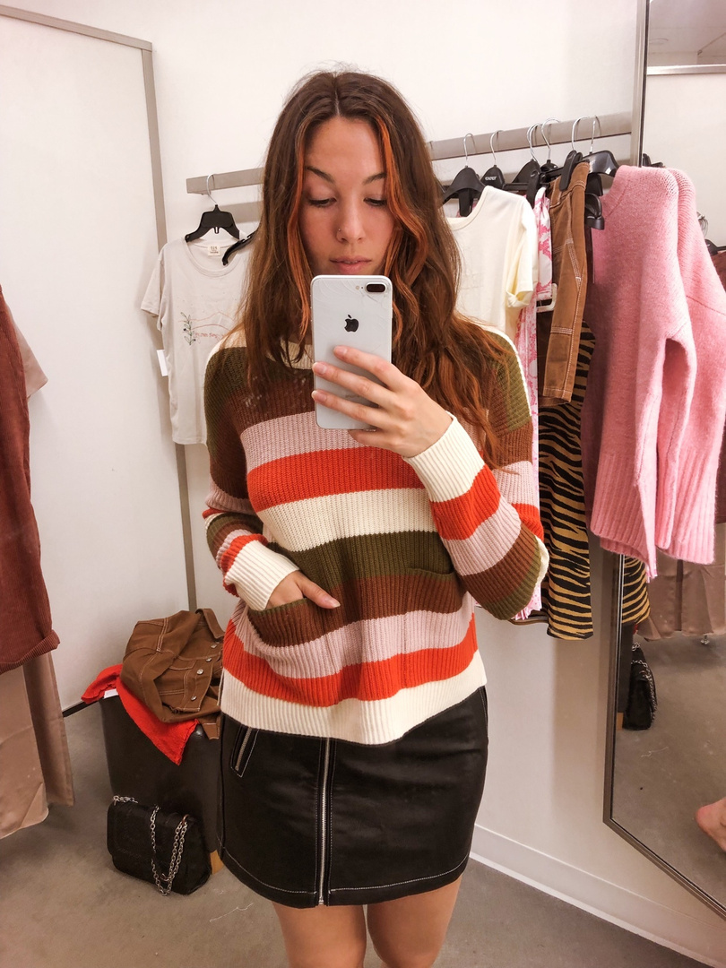 madewell patch pocket sweater skirt