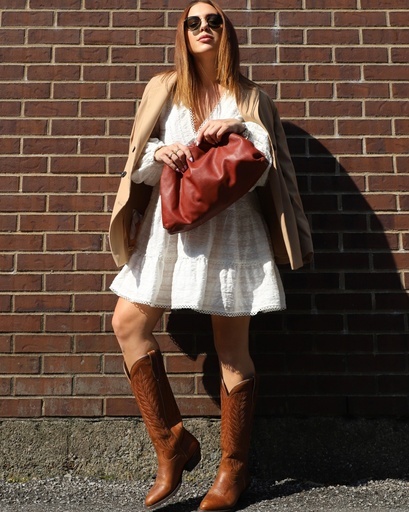 How to style your white summer dress for fall