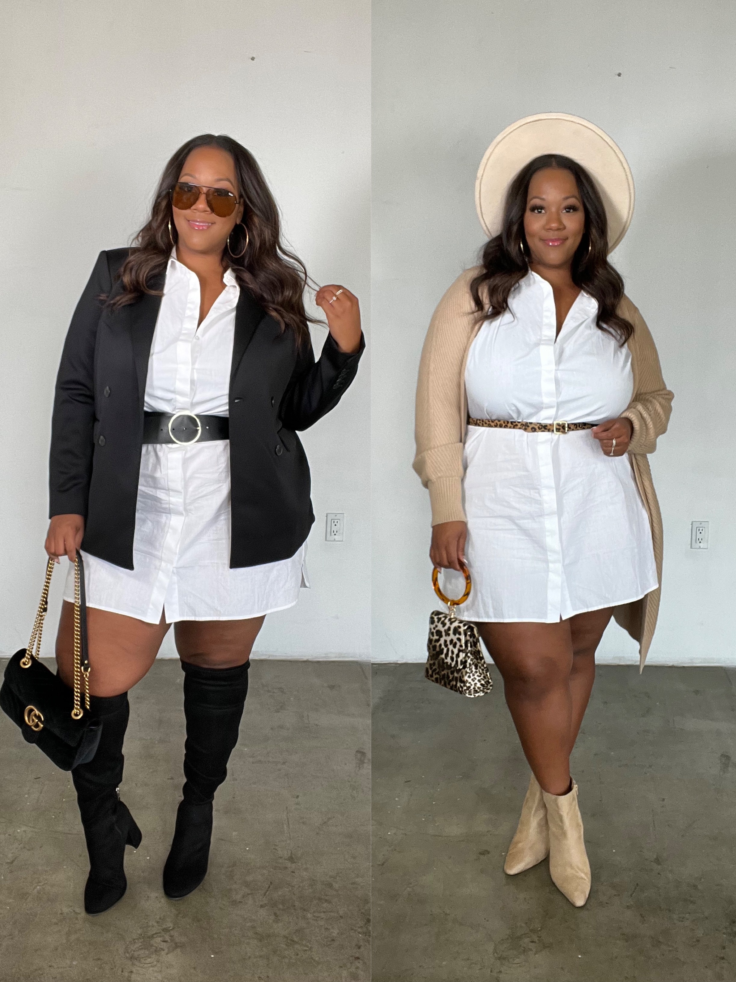 Black Anytime Shirt Dress in Curvy