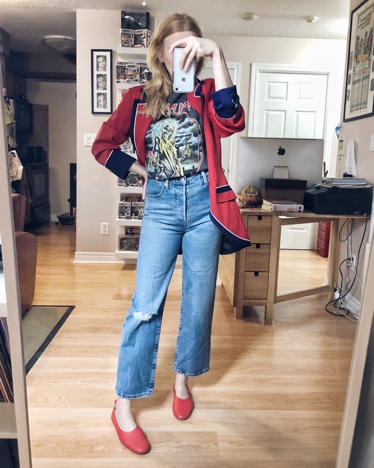 Fashion Look Featuring Levi's Straight-Leg Jeans and Everlane Sneakers &  Athletic Shoes by sarawatsonim - ShopStyle