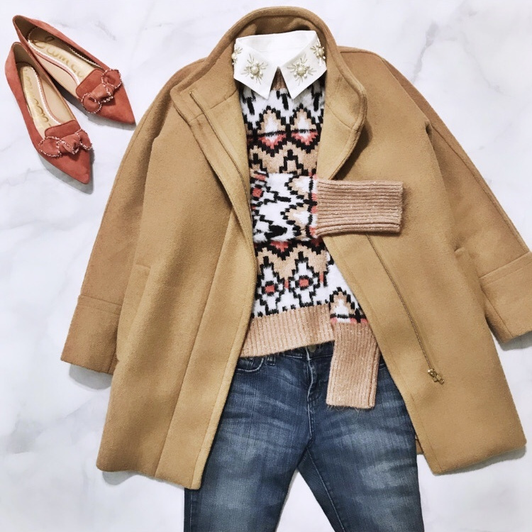 Fashion Look Featuring J.Crew Factory Coats and Nasty Gal Sweaters by