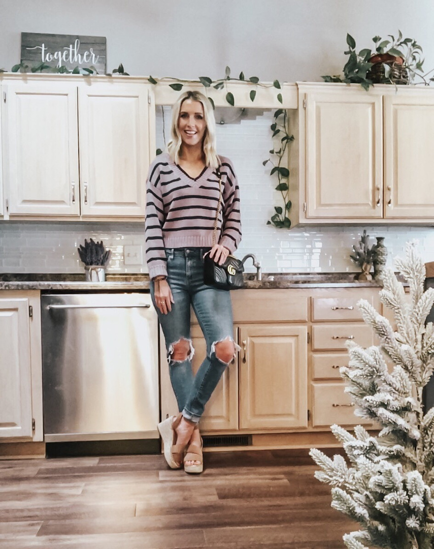 Look by Marla Gustafson featuring Dolce Vita Shayla Espadrille Wedge Sandal