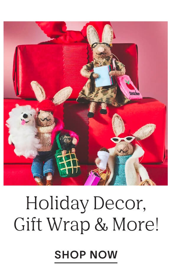 Shop Holiday Decor, Gifts Wrap + More!