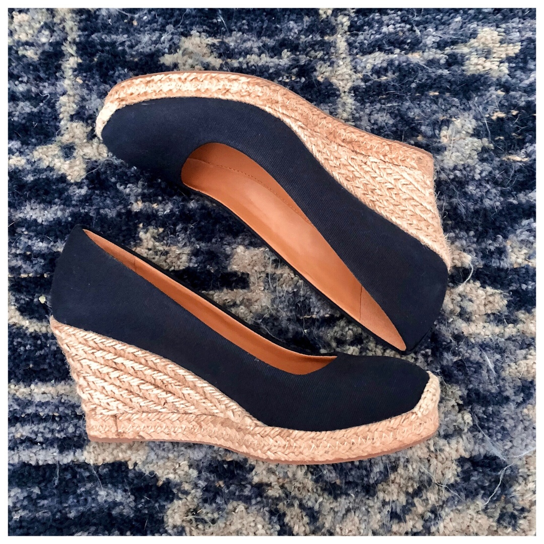 Fashion Look Featuring J.Crew Wedge Espadrilles and J.Crew Wedge ...
