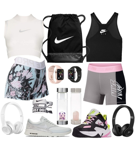 Fashion Look Featuring Nike Hair Accessories And Nike Sneakers By