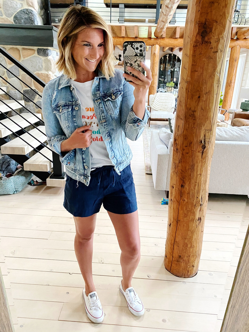 Fashion Look Featuring Old Navy Denim Jackets and Converse Slip On ...