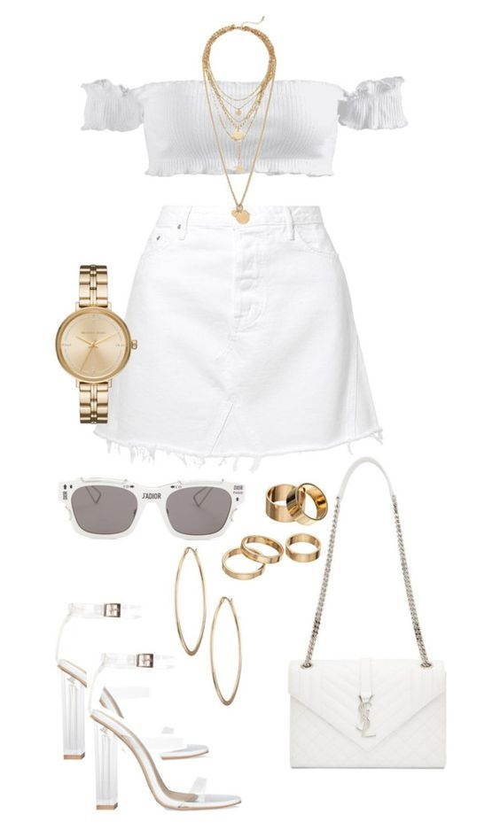 Fashion Look Featuring Christian Dior Sunglasses and Saint Laurent ...