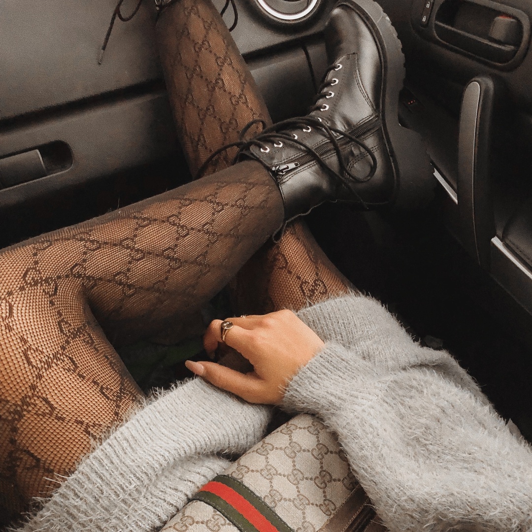 Fashion Look Featuring Gucci Hosiery and Steve Madden Boots by alysilverio  - ShopStyle