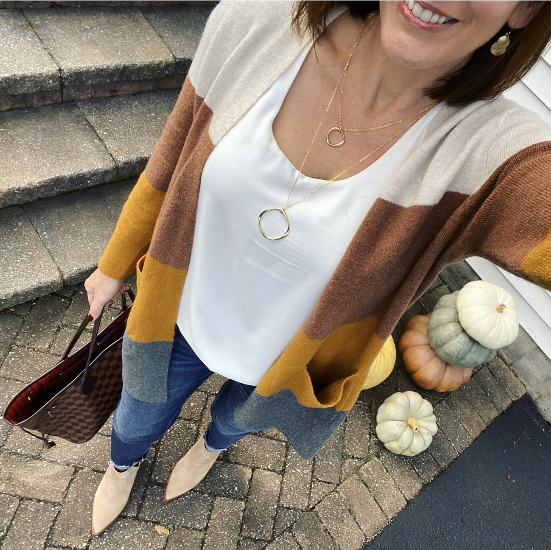 kent striped cardigan sweater in coziest yarn