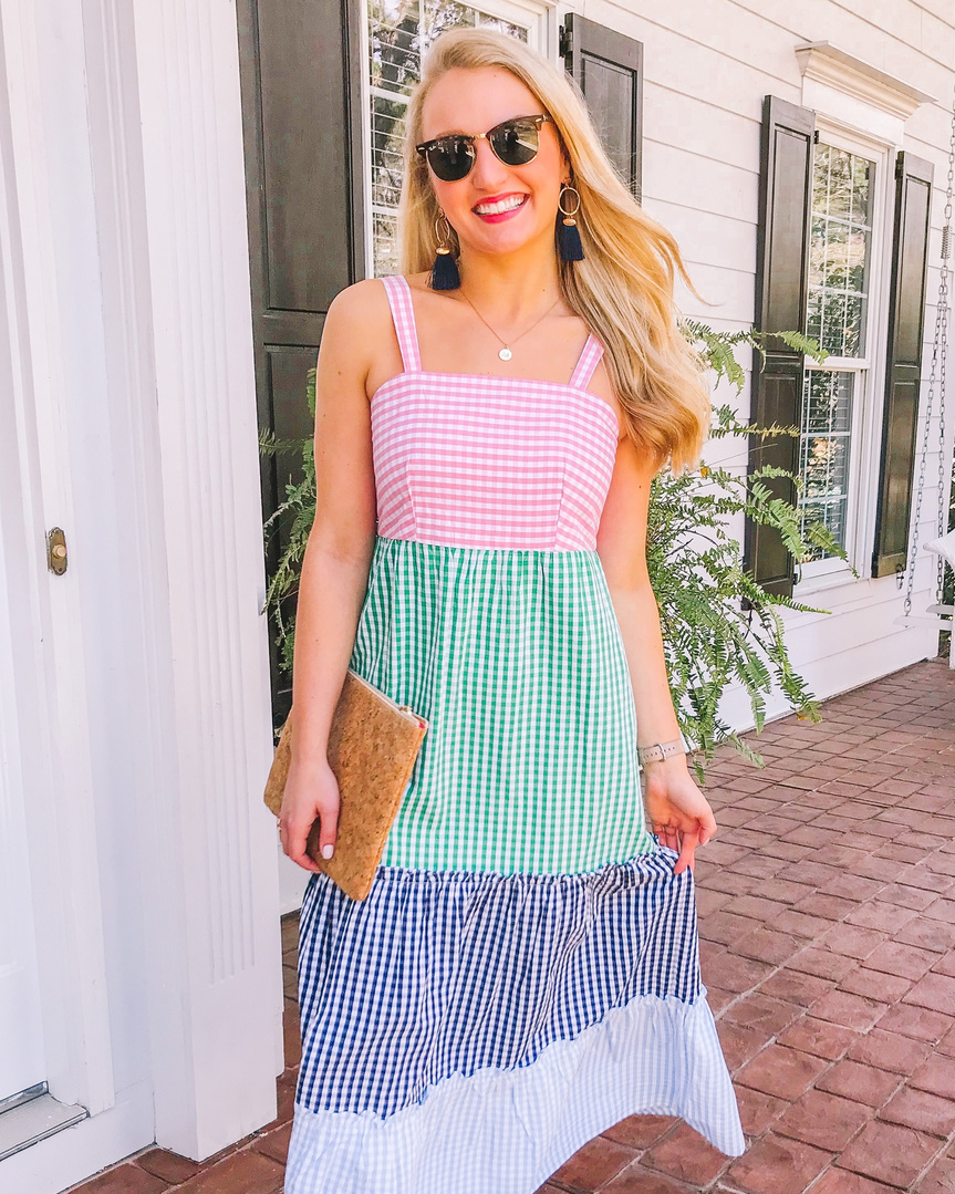 talbots gingham dress