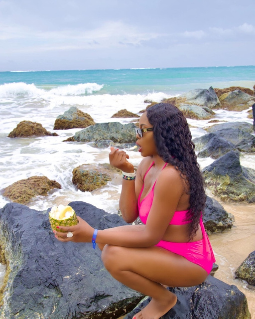 Pink High-waisted bikini  #Beauty #LooksChallenge #Travel #ShopStyle