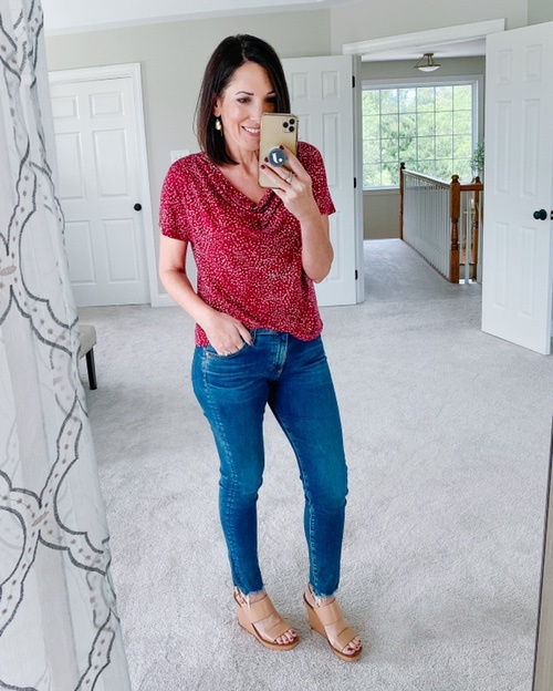 Fashion Look Featuring Universal Thread Skinny Jeans and Tory Burch Sandals  by 5kidsandfashionable - ShopStyle