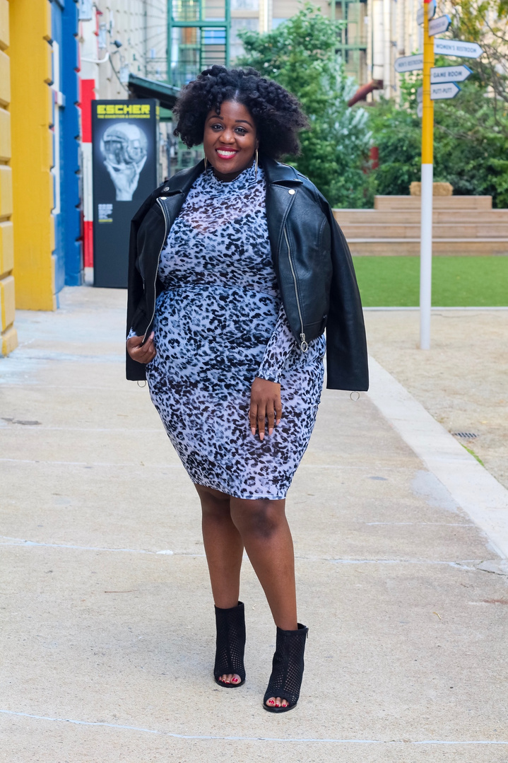 Plus Leopard Midi Dress