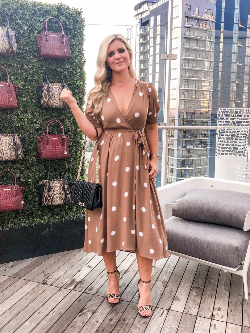 Bernice polka sale dot wrap dress