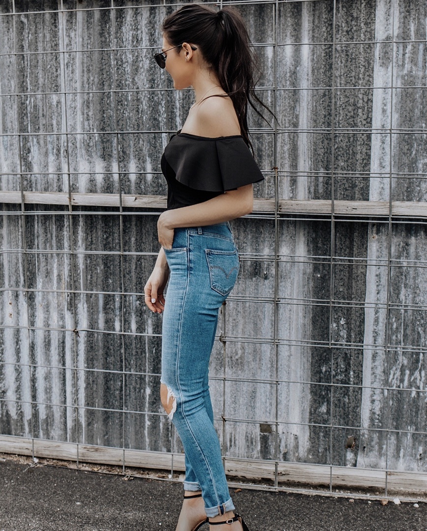 Fashion Look Featuring Levi's Distressed Jeans and Sam Edelman Sandals by  caitlankford - ShopStyle