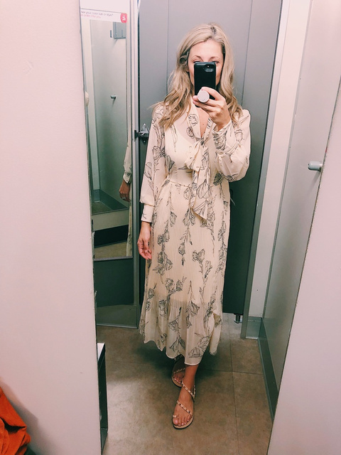 a new day cream floral dress