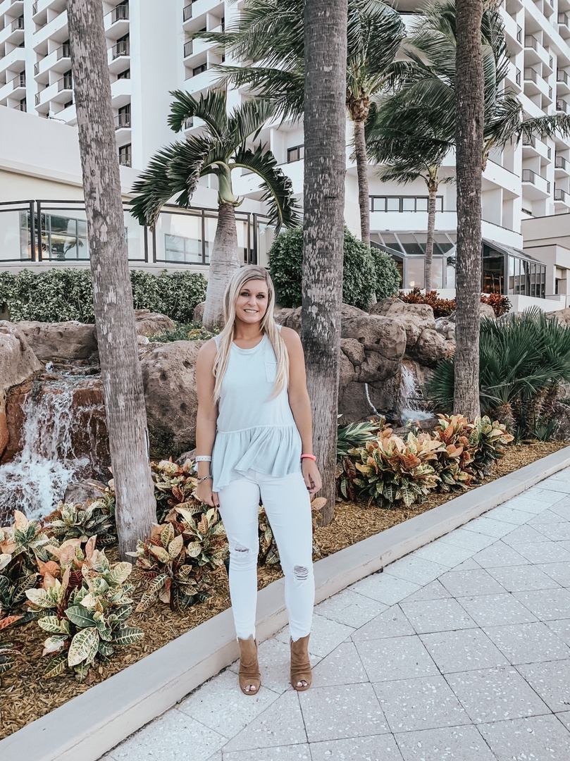 american eagle peplum tank