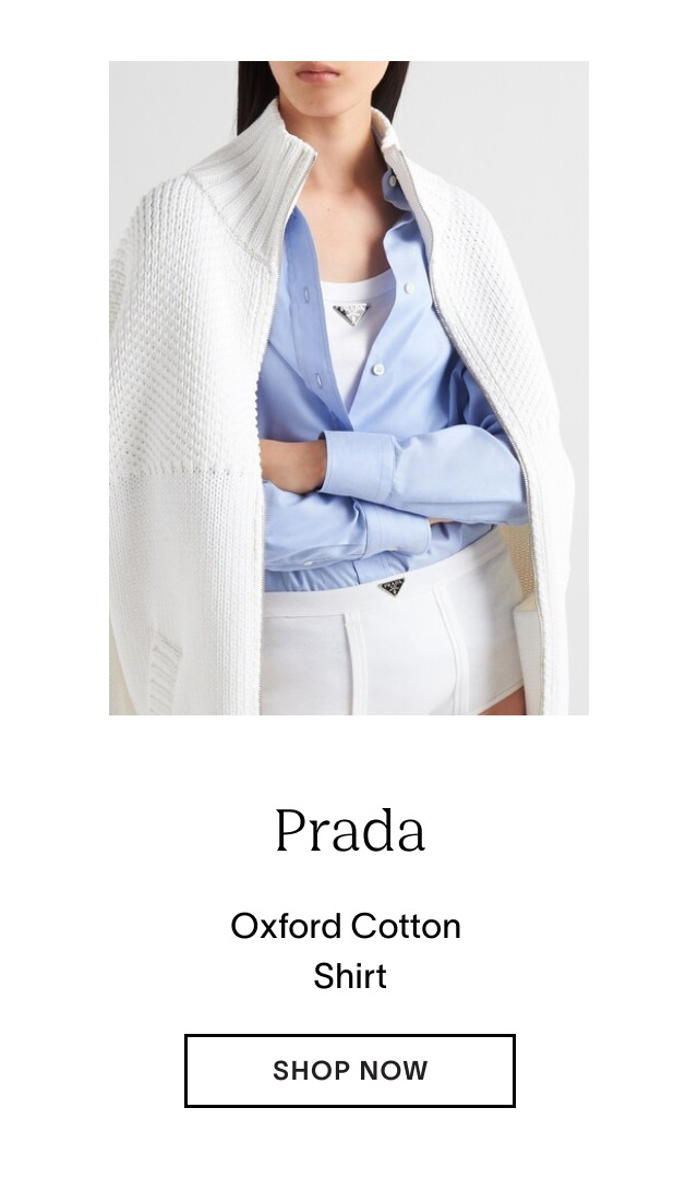 Shop Oxford Cotton Shirt from Prada