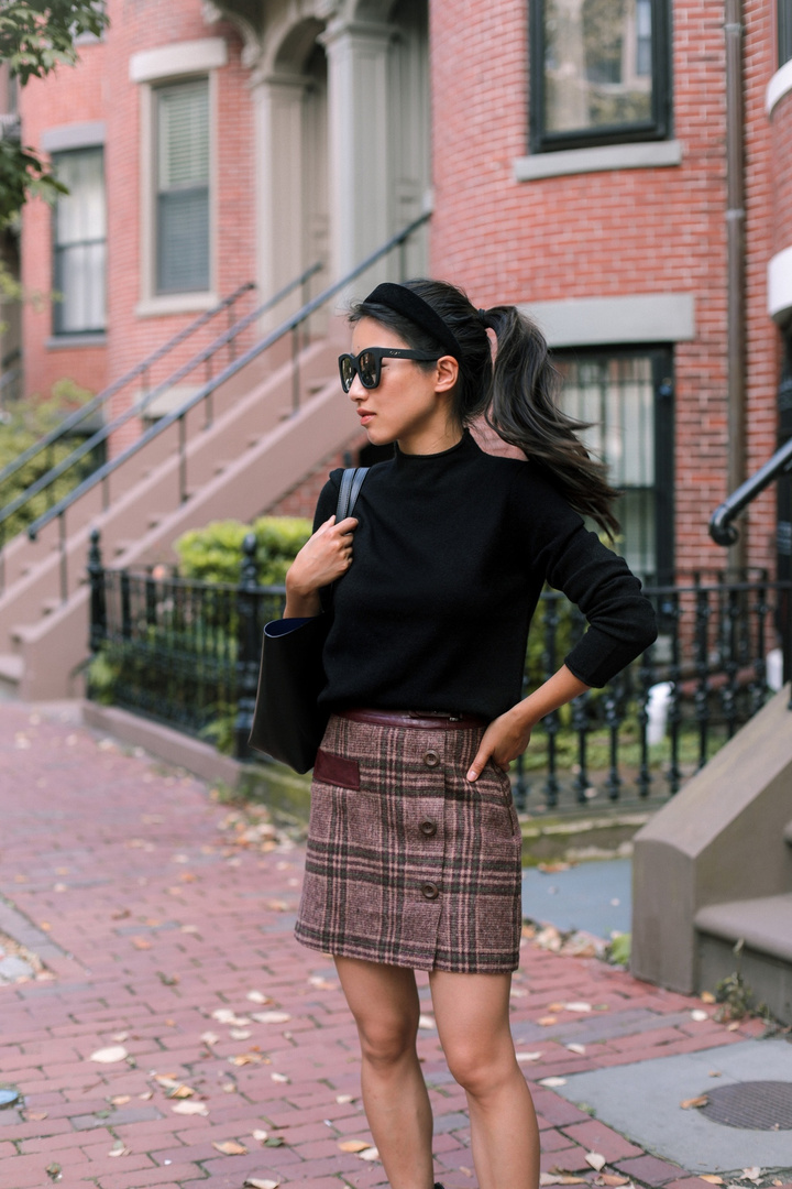 moon river plaid mini skirt